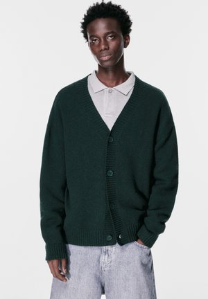 Strickjacke - dark green