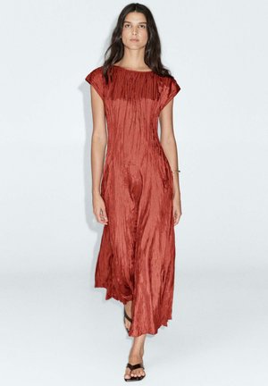 LONG PLEATED - Hverdagskjole - mottled orange