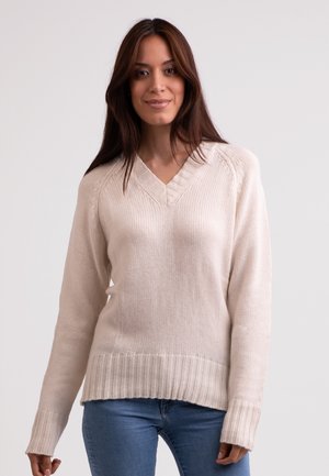 CASH-MERE Strickpullover - ecru