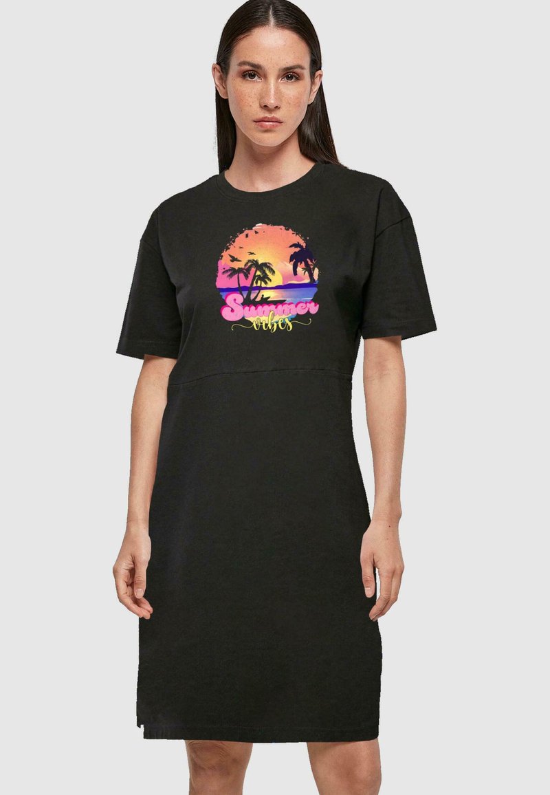 Merchcode SUMMER VIBES SUNSET SLIT - Trikotaažkleit - black