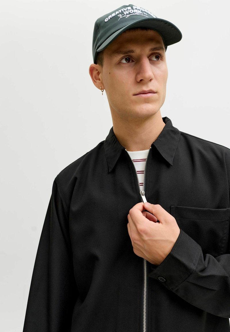 JACK & JONES Jjecharge Overshirt Ls Noos, zwart, XL JACK & JONES Jjecharge Overshirt Ls Noos, zwart, XL
