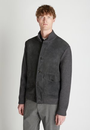 Giacca di pelle - dark grey
