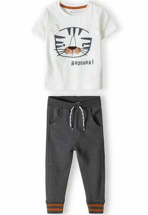 MINOTI SHORT SLEEVE AND JOGGERS SET - Jogginghose - dark grey