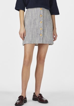 YASNORALI SHORT SKIRT - A-silueta svārki - navy/white