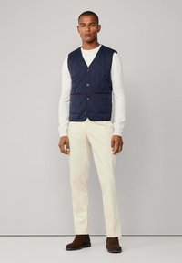 Hackett London Strukirani kaput - midnight blue