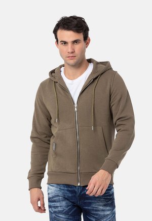 Zip-up sweatshirt - khaki