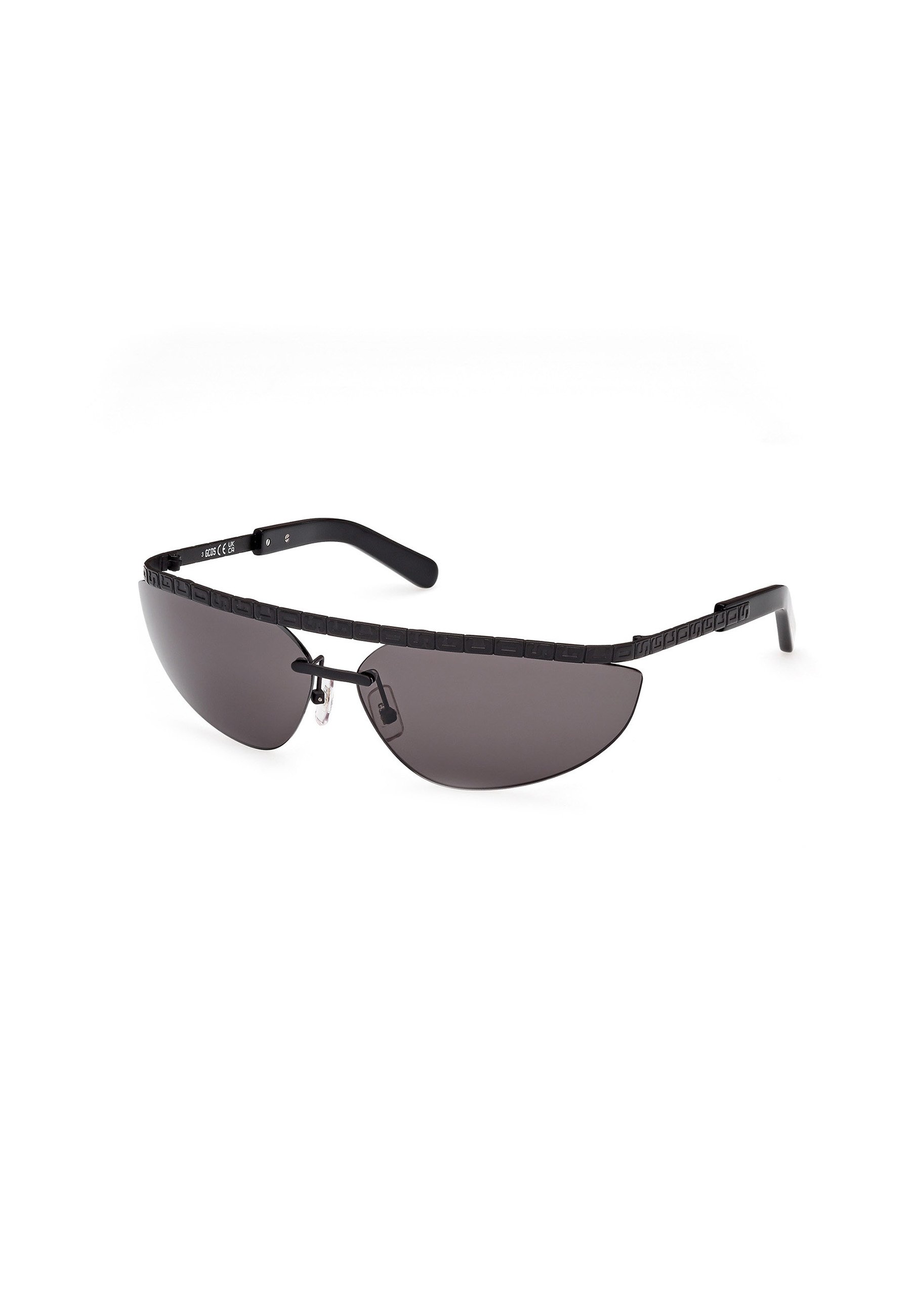 GCDS Black Metal  Sunglasses GCDS sunglasses GD0002 UNISEX 00/00/120 02A MATTE BLACK  main image 2