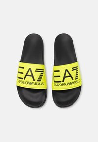 EA7 Emporio Armani UNISEX - Pool slides - yellow fluo/black