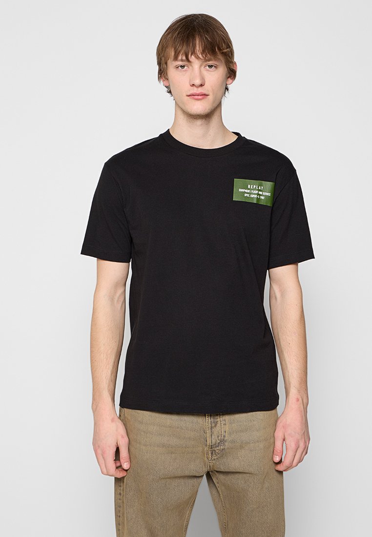 Replay T-shirt print zwart Replay T-shirt print zwart