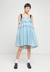 Brogger EMILY MINI DRESS WRONG - Cocktailkleid/festliches Kleid - beige/black checkerboard print