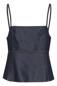 NIA SINGLET - Top - dark blue unwashed