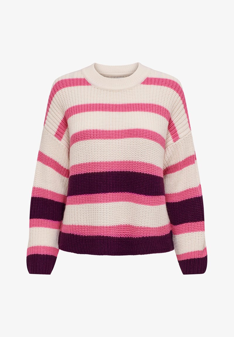 JDY JDYJUSTY STRIPE - Strickpullover - rosa