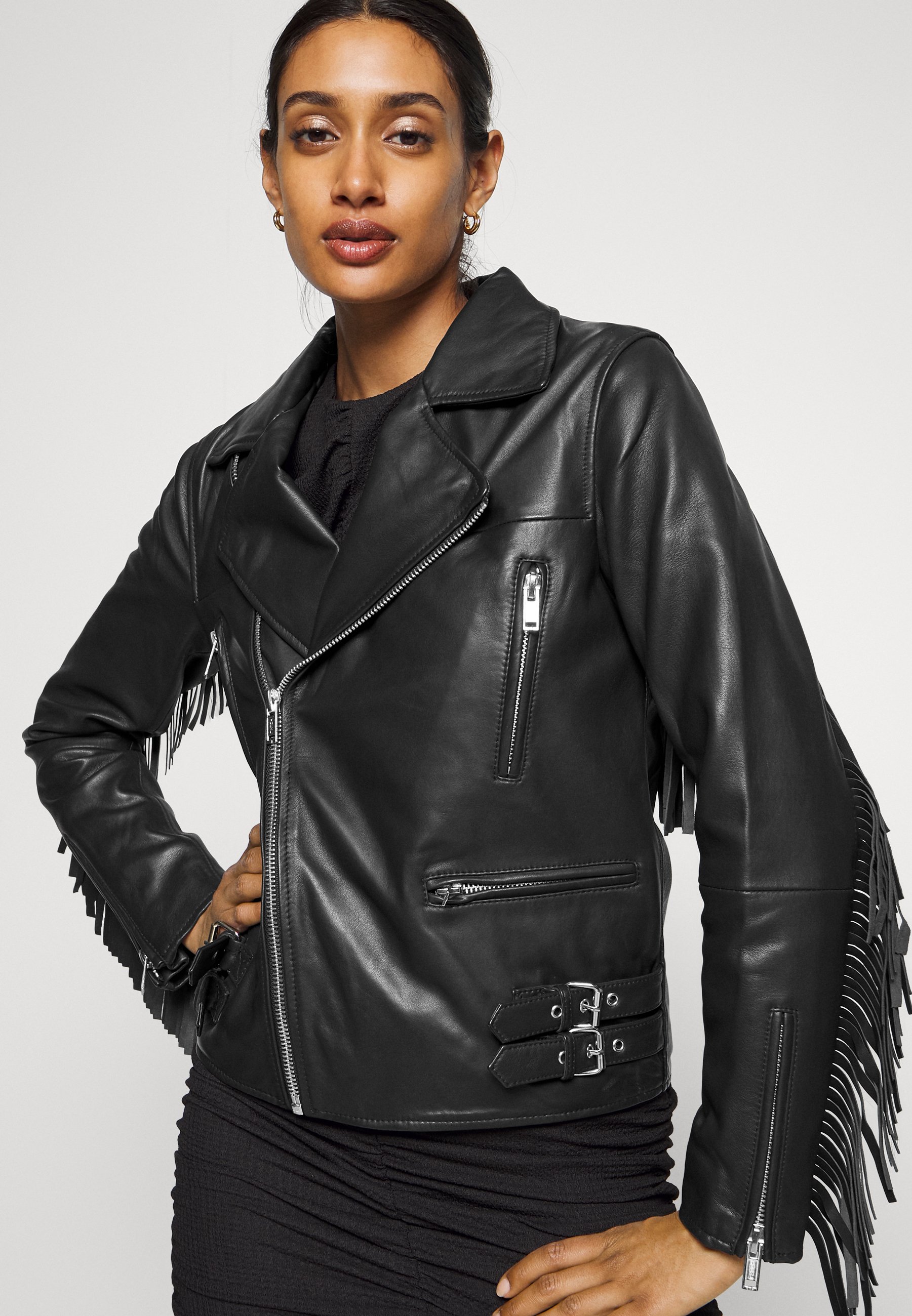 Deadwood RENO - Jachetă piele - black 