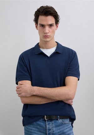 TEXTURED  - Poloshirt - dark navy