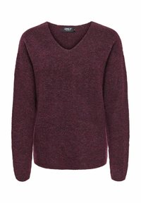 ONLCAMILLA V NECK - Jumper - mauve wine