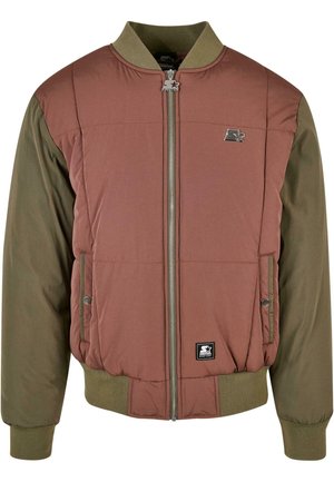QUILTED  - Bomber Jacket - bark darkolive