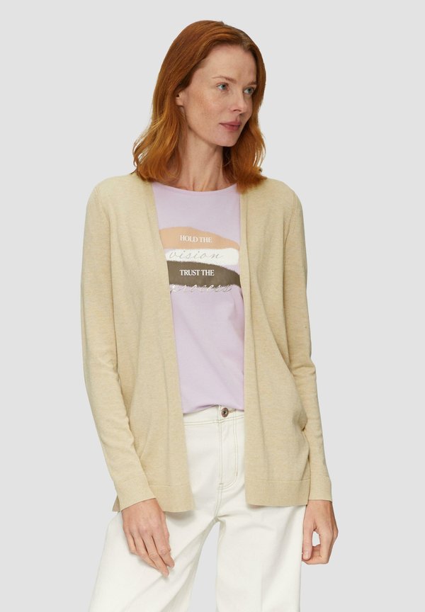 Strickjacke - sandfarben