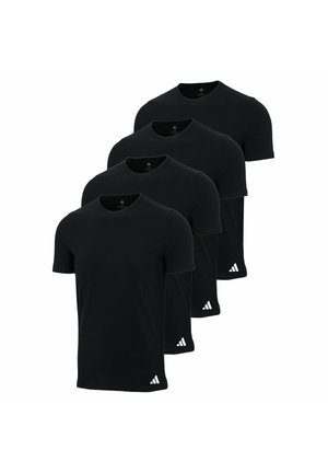 4ER PACK - CREW NECK ACTIVE FLEX  - T-shirt - bas - schwarz