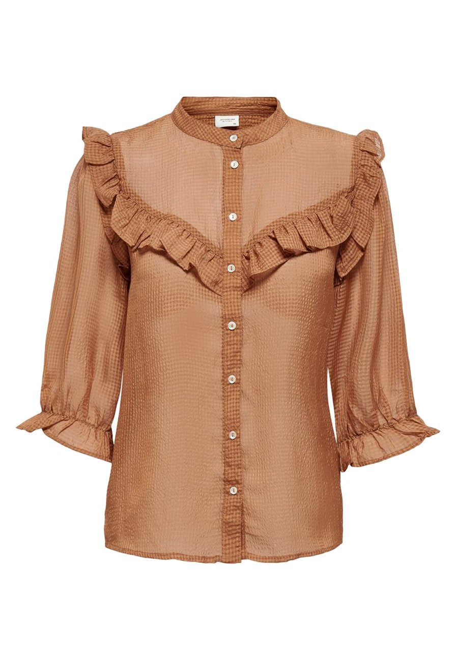 JDY JACQUELINE DE YONG - Button-down blouse - argan oil/brown - Zalando.de