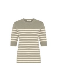 SPINA STRIPED TEE - Palaidinė - shadow w white stripe