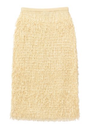 & OTHER STORIES, & OTHER STORIES FRINGED PENCIL SKIRT - Jupe trapèze - cream