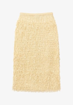 & OTHER STORIES, & OTHER STORIES FRINGED PENCIL SKIRT - sukňa v tvare A - cream