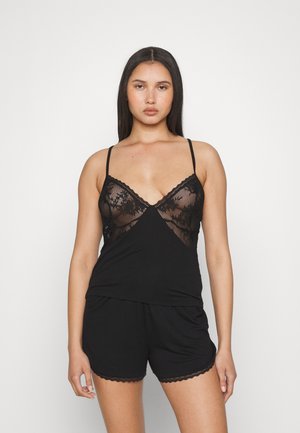 BRUNA SET - Nachtwäsche Set - black