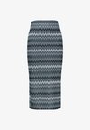 MIDI-ROCK MIT ZICK-ZACK-MUSTER - Jupe crayon - deep bound green
