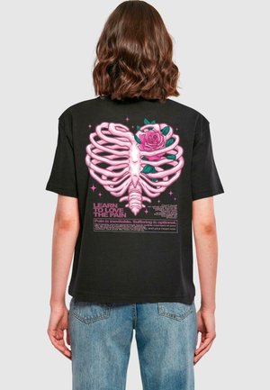 Mister Tee HEART CAGE - Camiseta estampada - black