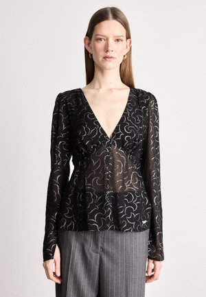 FOILED BLOUSE - Μπλούζα - black