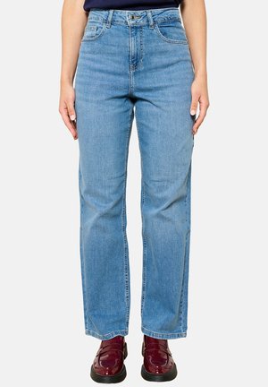 WIDE LEG - Leveälahkeiset - medium blue