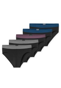 Schiesser 5 PACK - Slip - schwarz/grau/blau