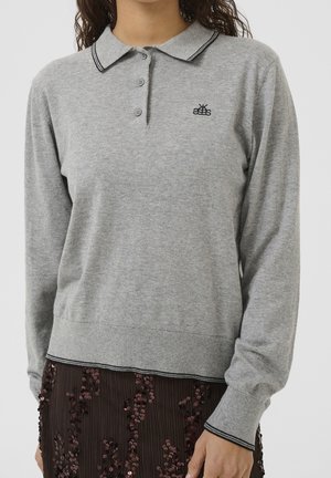 Polo - mottled grey