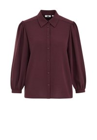 Gombos blúz - burgundy red