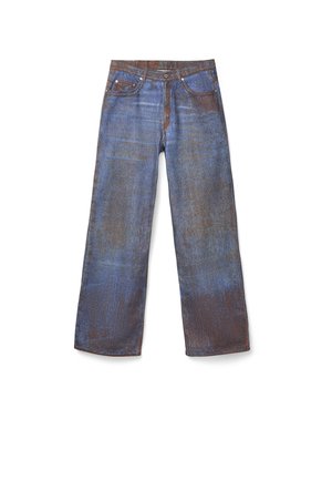 Flared jeans - rot blau