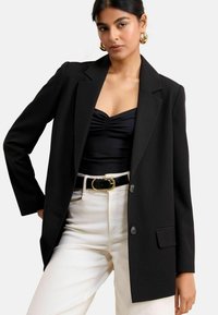 REGULAR FIT - BOYFRIEND PREMIUM TAILORED - Īss mētelis - black