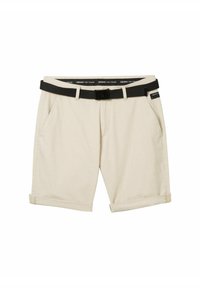 Unselected, beige mini houndstooth