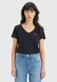 Levi's® VNECK TEE 2 PACK  - Basic T-shirt - black