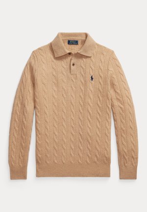 Polo Ralph Lauren CABLE-KNIT WOOL-CASHMERE SWEATER - Camisola - camel melange