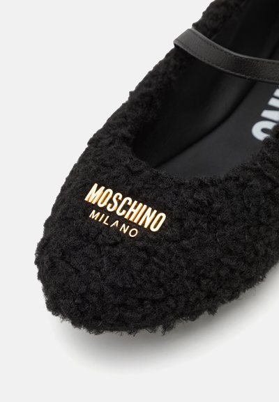 MOSCHINO Balerinke s trakom oko gležnja - nero