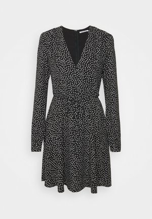 LARGE FLORAL - Day dress - black