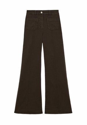 REGULAR FIT - SAKURA PATCH-POCKET  - Jean flare - chocolate brown