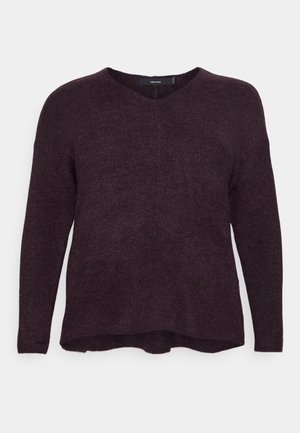 Vero Moda Curve V-NECK CURVE - Striktrøje - winetasting