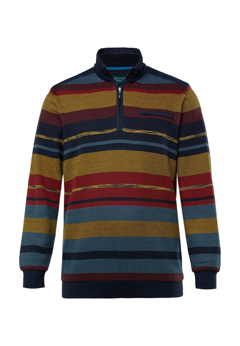 BOSTON PARK ZIPPKRAGEN BRUSTTASCHE Strickpullover navy blue