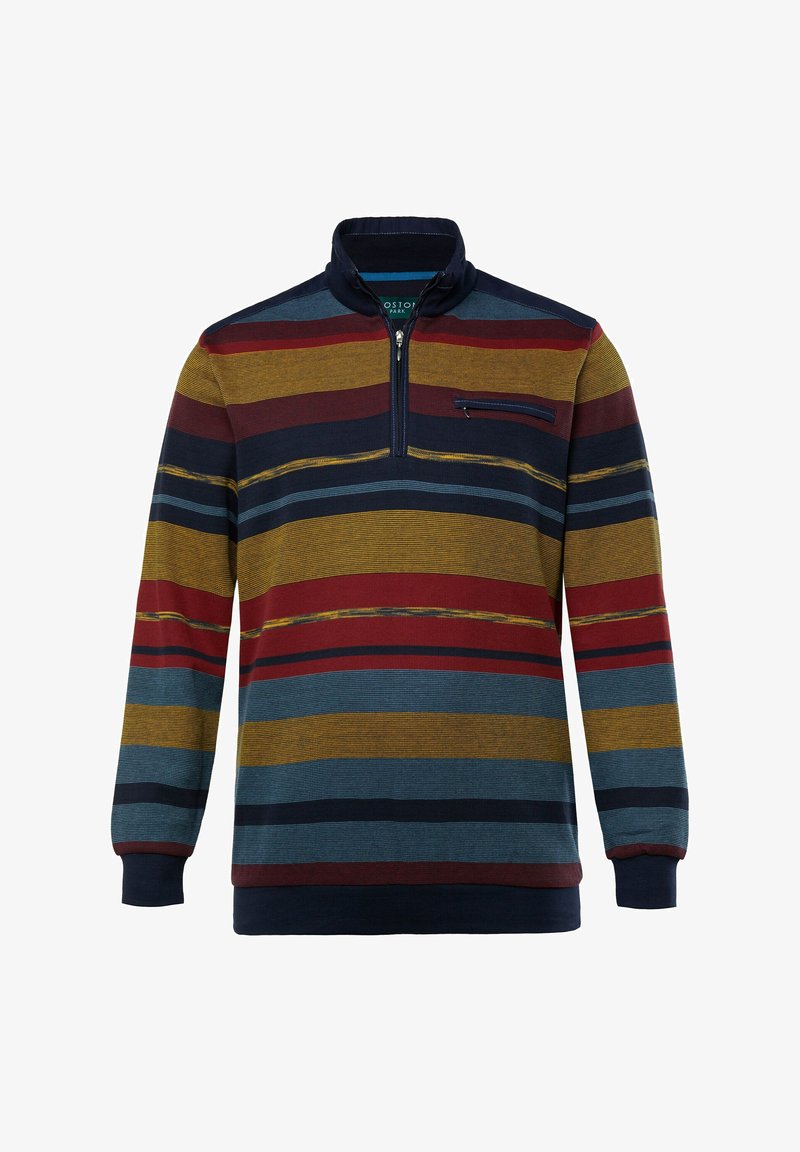 BOSTON PARK ZIPPKRAGEN BRUSTTASCHE Strickpullover navy blue