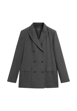 Massimo Dutti, DOUBLE-BREASTED BLAZER WITH POCKETS - Manteau court - dark grey