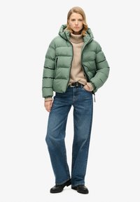 Superdry & Co HOODED PUFFER - Giacca invernale - laurel khaki