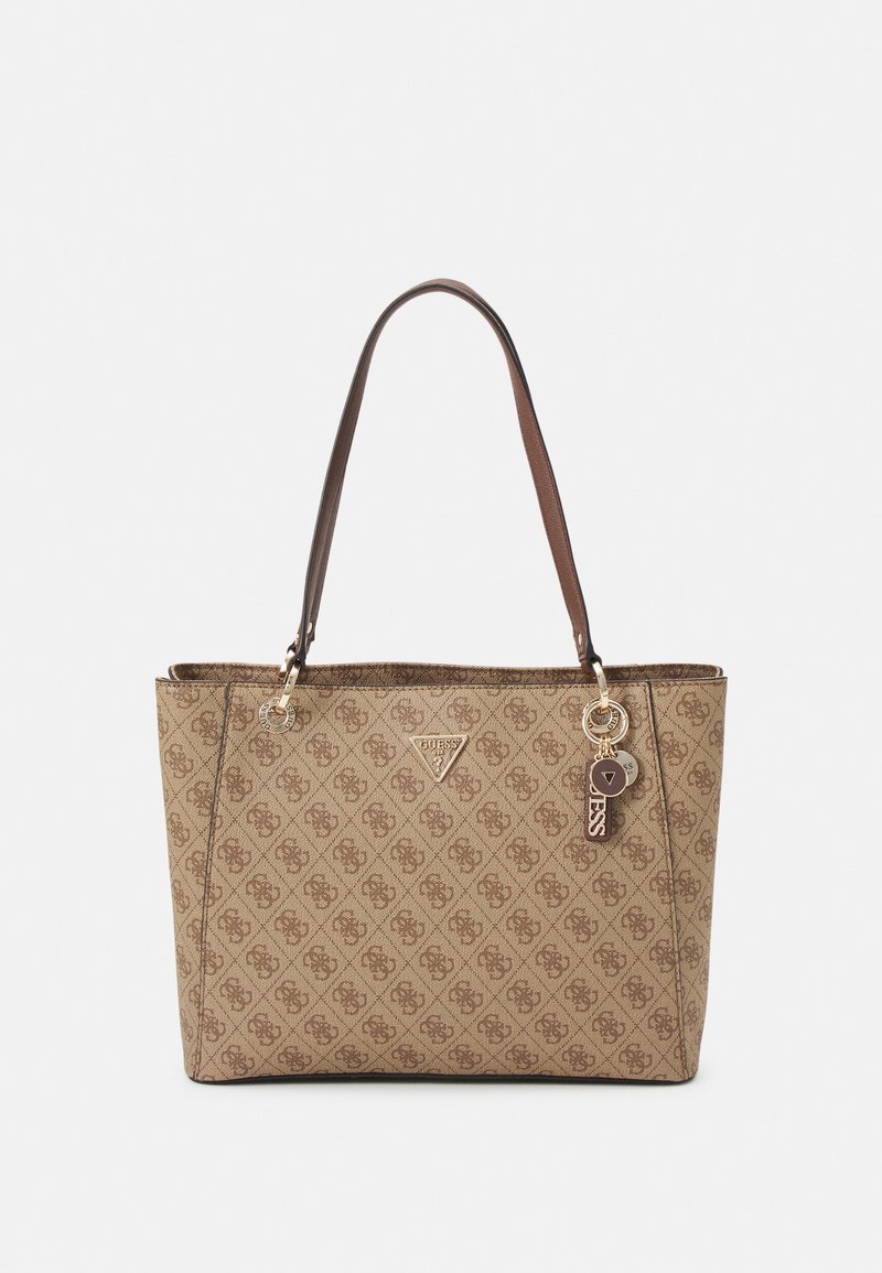 Guess Handtas met all-over motief, model 'NOELLE NOEL TOTE' in grafiet