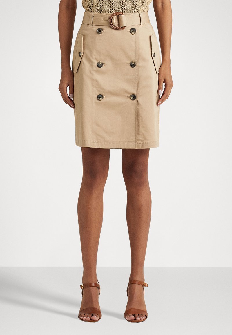 Lauren Ralph Lauren Petite RESIGE - Mini skirt - birch tan/tan - Zalando.ie