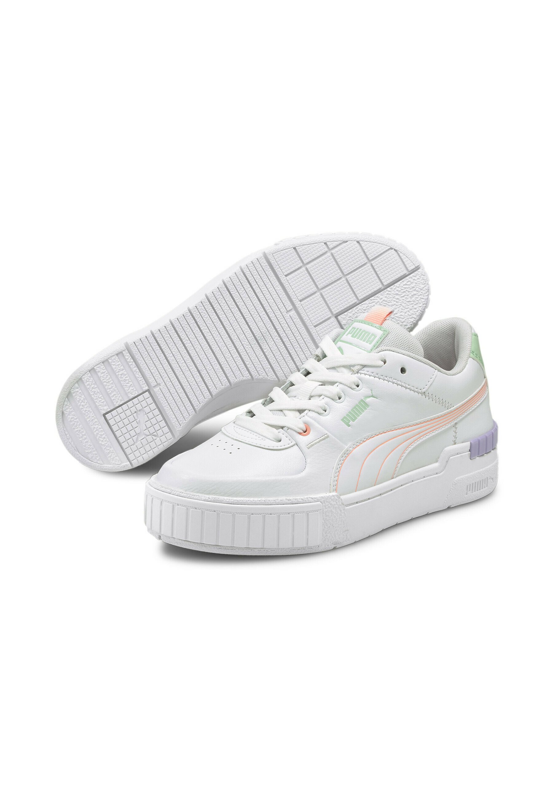 Puma CALI SPORT PASTEL - Sneakers laag - white/elektro peach/wit -  Zalando.nl